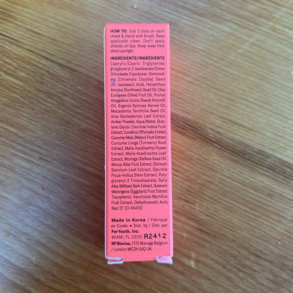 YOUTH FORIA NIB‎ Color Changing Blush Oil BYO BLUSH Reacts To Your Natural PH